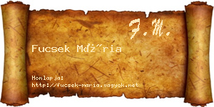 Fucsek Mária névjegykártya